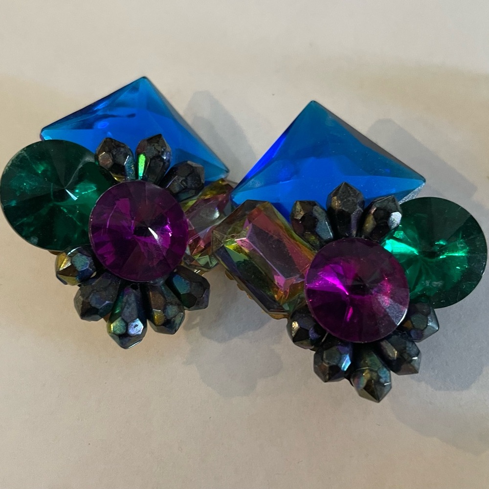 Vintage Clip On Earrings Set of 4